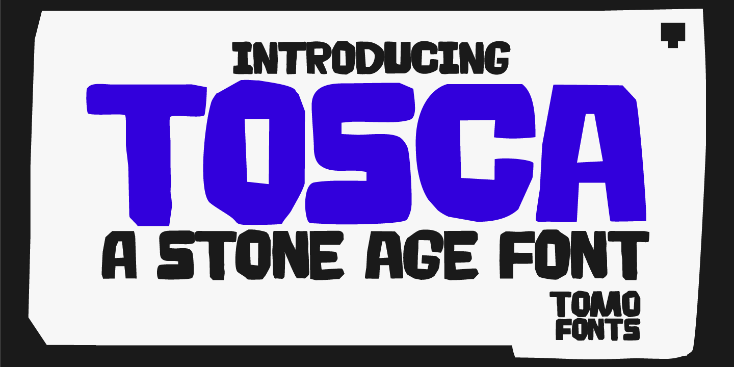 Beispiel einer TOMO Tosca-Schriftart